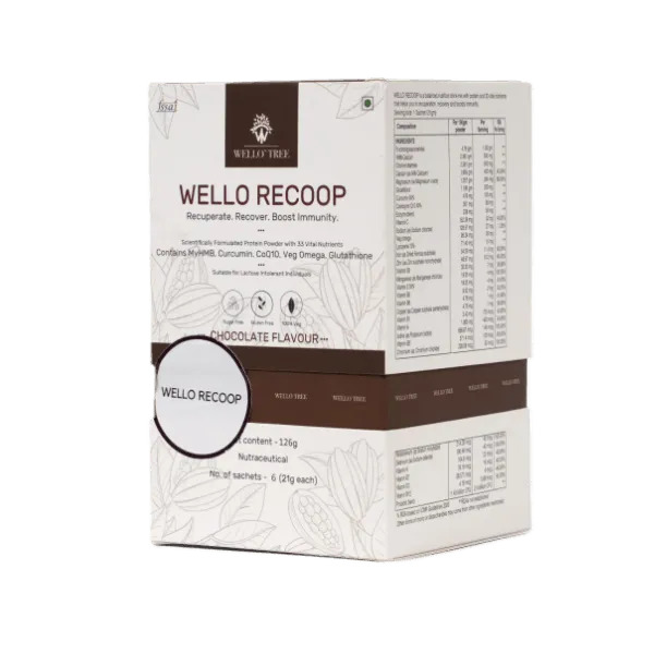 Healthy chocolate recovery drink concept for immunity and muscle recovery