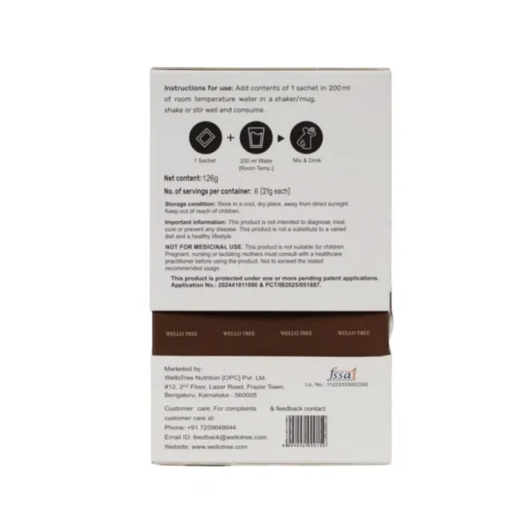 Wello Recoop Chocolate Flavour (Pack of 6 sachets)