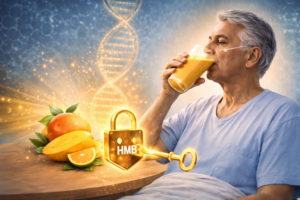 a patient drinling wello recoop mango flavour drink